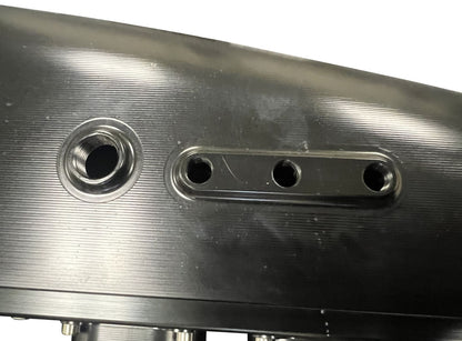 Jack Spania Racing 2JZ GTE intake manifold with 12 injector fuel rail and throttle body, engine parts for performance upgrades.