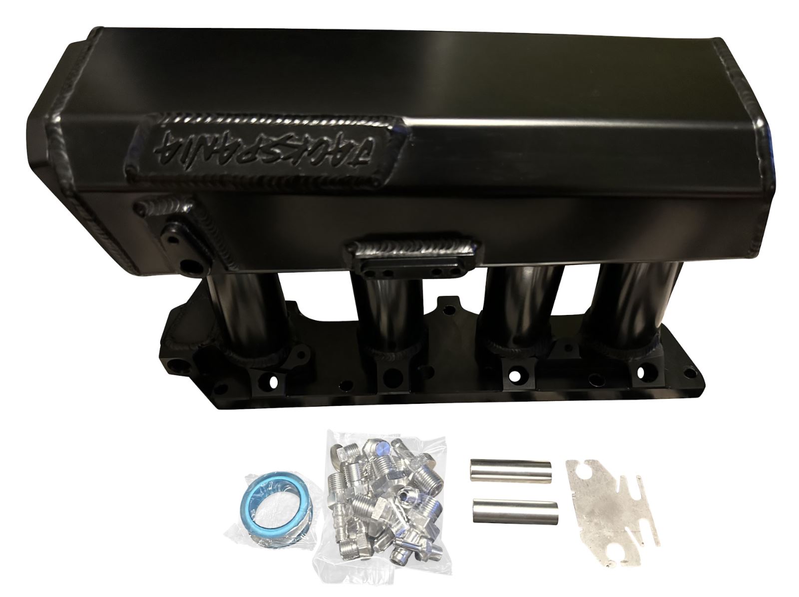 Jack Spania Racing K Series sheet metal intake manifold for K20Z3, K24, and K swap engines on EG and EK Honda models.