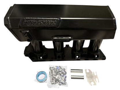Jack Spania Racing K Series sheet metal intake manifold for K20Z3, K24, and K swap engines on EG and EK Honda models.