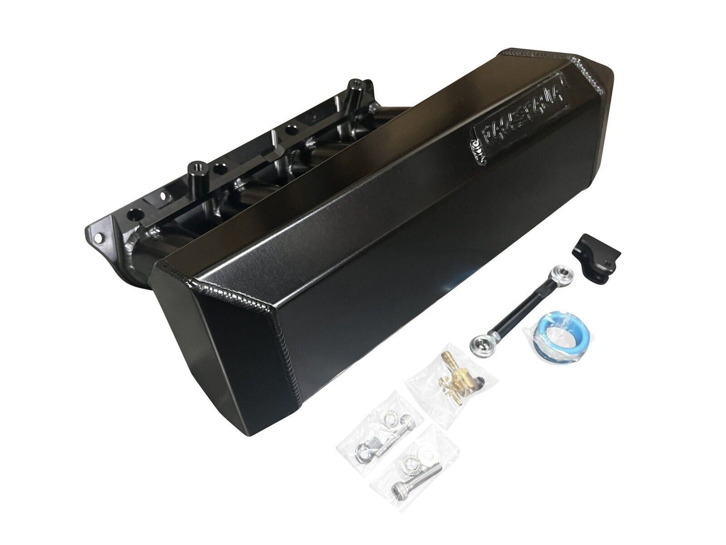 Jack Spania Racing 90mm Ultra Side Feed Intake Manifold for K Series K20 K24 engines, featuring durable engine parts.