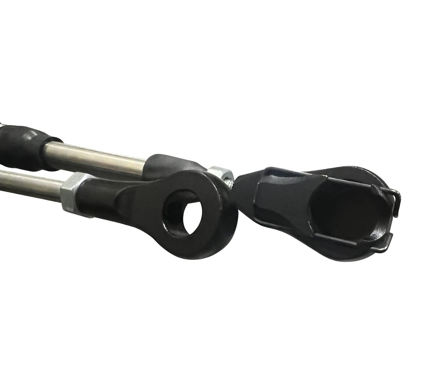 Race Spec Performance Shifter Cables for Honda Acura 04-08 TSX and 03-07 Accord by JackSpania Racing, showing durable transmission parts