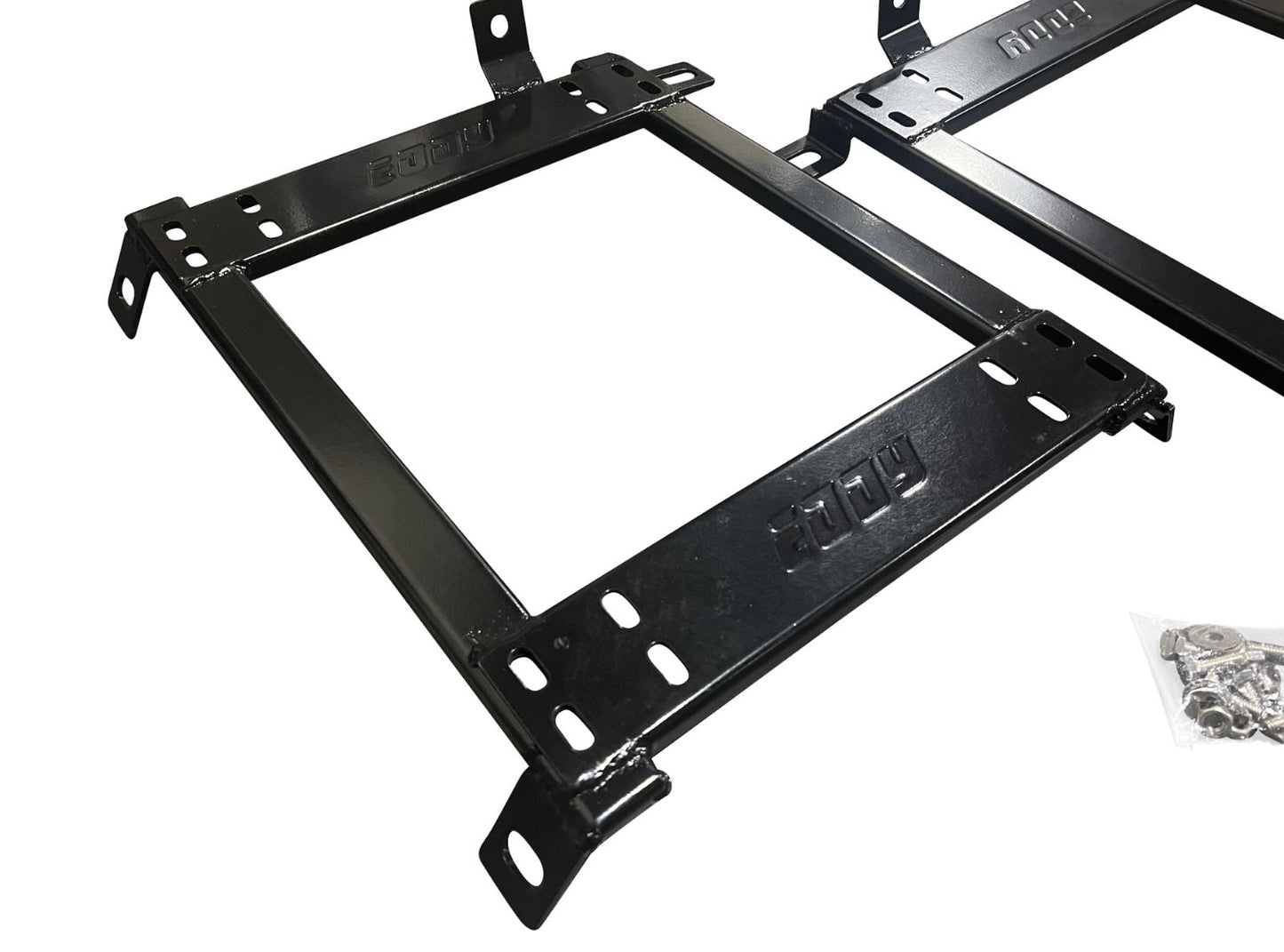 Jack Spania Racing seat base mount bracket for Honda Acura Civic EG EK DC2 engine parts, showing the metal bracket with mounting holes.