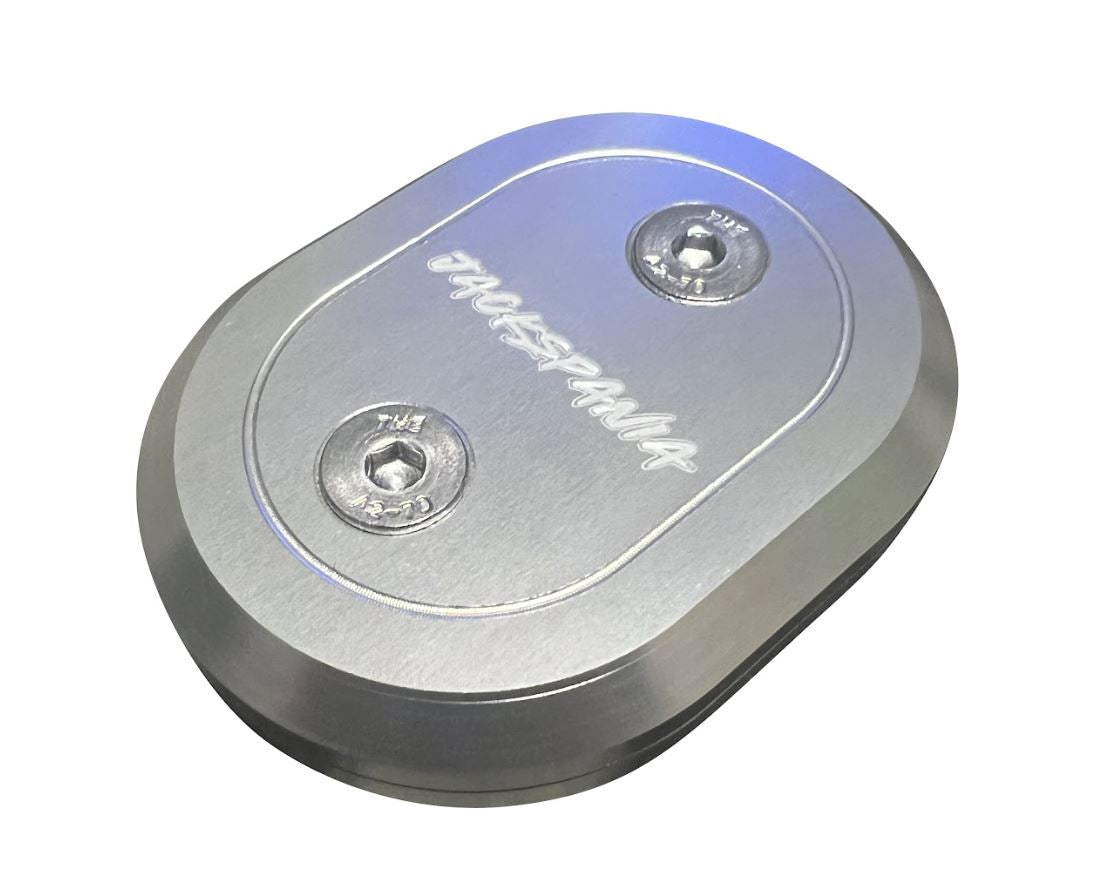 Jack Spania Racing billet firewall harness block plug for Honda Acura Civic hatch Si engine firewall component.