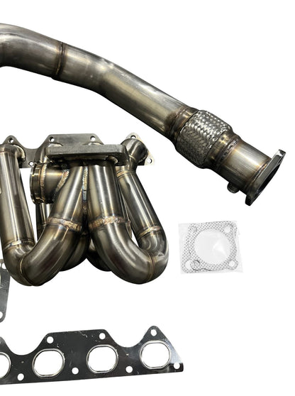 Jack Spania Racing B Series T3 T4 Top Mount Turbo Manifold Pipe for GSR B16 B18 B20 Civic Si DC2, 44mm exhaust connection