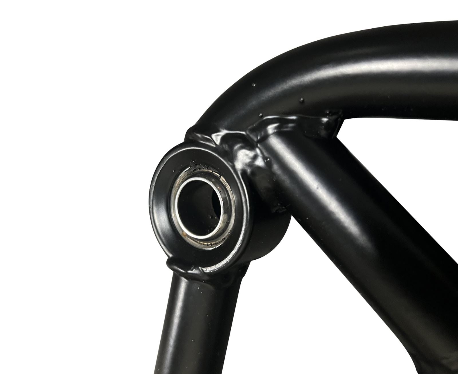 Jack Spania Racing adjustable drift lower control arm for BMW E36, wide angle kit, transmission part, in black with mounting hardware.