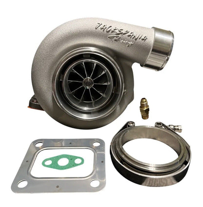 Jack Spania Racing K Series turbo sidewinder manifold with intercooler for K20 and K24 engines, featuring GT35 T3 T4 flange and 60mm ports.