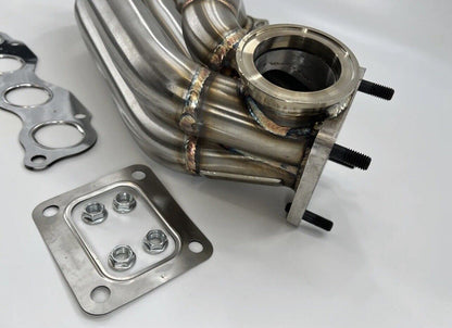 Jack Spania Racing turbo sidewinder manifold for K Series K20 K24 engines with intercooler, GT35 T3 T4 flange, 60mm pipe