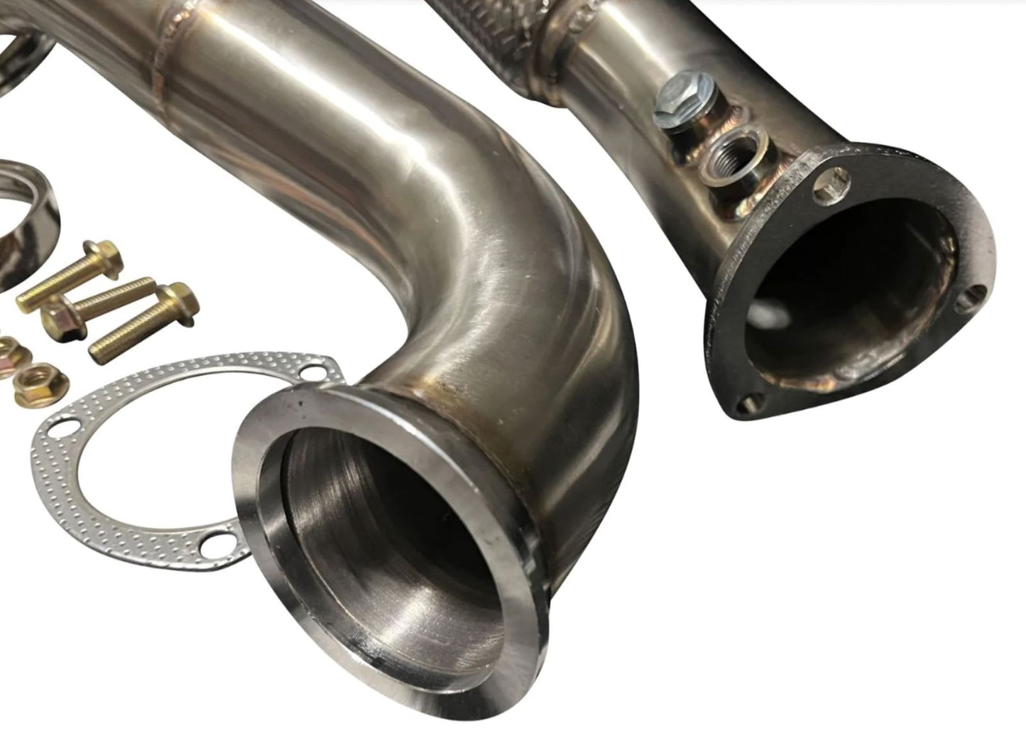 Jack Spania Racing K Swap K Series turbo sidewinder manifold with intercooler for K20 and K24 engines, GT35 T3 T4 flange, 60mm.