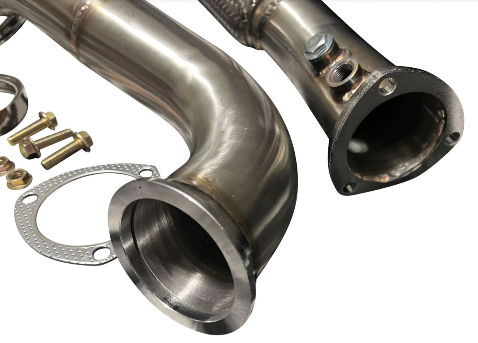 Jack Spania Racing K Swap K Series turbo sidewinder manifold with intercooler for K20 and K24 engines, GT35 T3 T4 flange, 60mm.