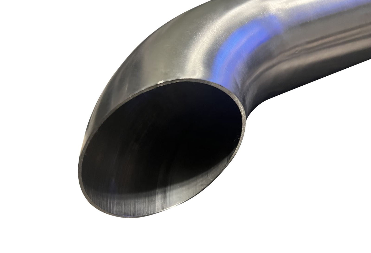 Stainless steel Dolphin Muffler for 3-inch exhaust pipe, universal fit, with V-band connection, by Jack Spania Racing.