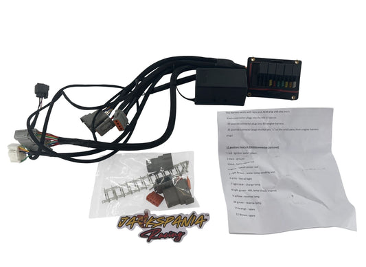 JackSpania Racing K Series Chassis Adapter Race Relay Fuse Box Lead Harness for K20 and K24 engine swaps.