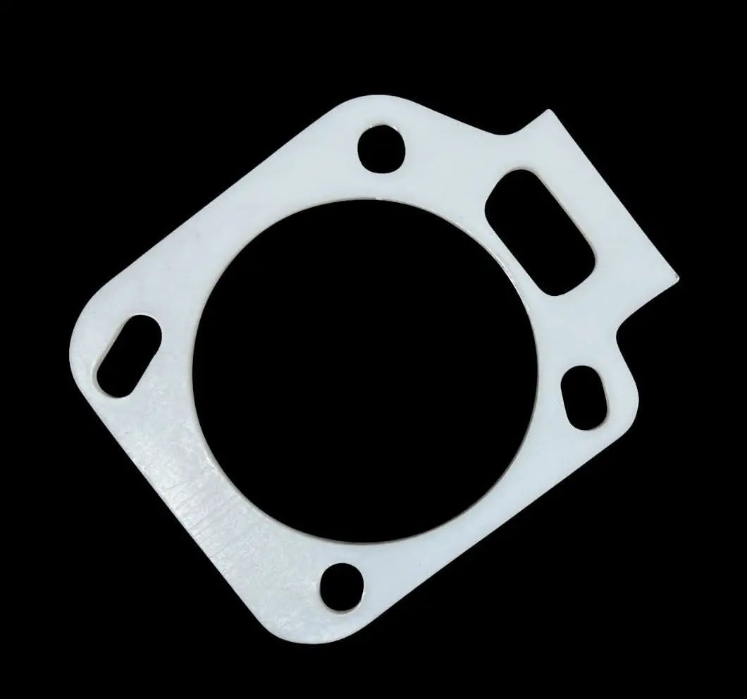 Jack Spania Racing K Series K20 K24 throttle body thermal gasket for Acura Honda Civic engine parts, showing gasket and throttle body.