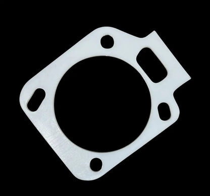 Jack Spania Racing K Series K20 K24 throttle body thermal gasket for Acura Honda Civic engine parts, showing gasket and throttle body.