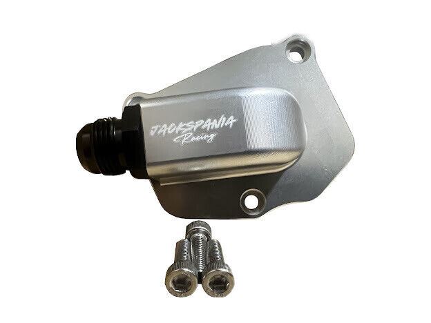 JackSpania Racing K-Series K20 K24 timing chain tensioner oil return plate with 3 bolts, engine part for K-series Honda engines.