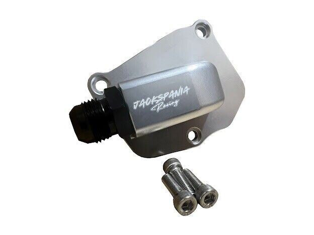 JackSpania Racing K Series K20 K24 timing chain tensioner oil return plate with 3 bolts, engine part for K20 and K24 engines.