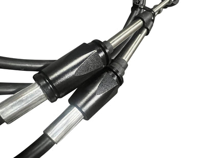 Heavy duty billet race spec shifter cables for 9th Gen Civic Si K24Z7 transmission, made by JackSpania Racing.