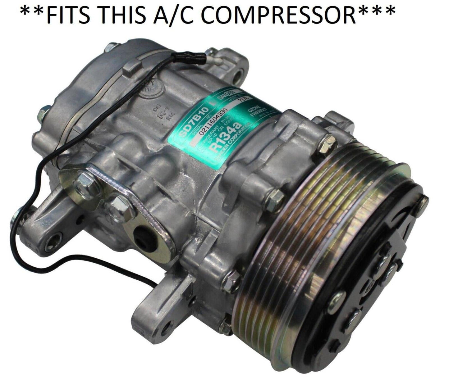 JackSpania Racing billet AC compressor adapter fitting for Sanden SD7B10 SD7B10 A/C units, suspension parts for vehicle repair.