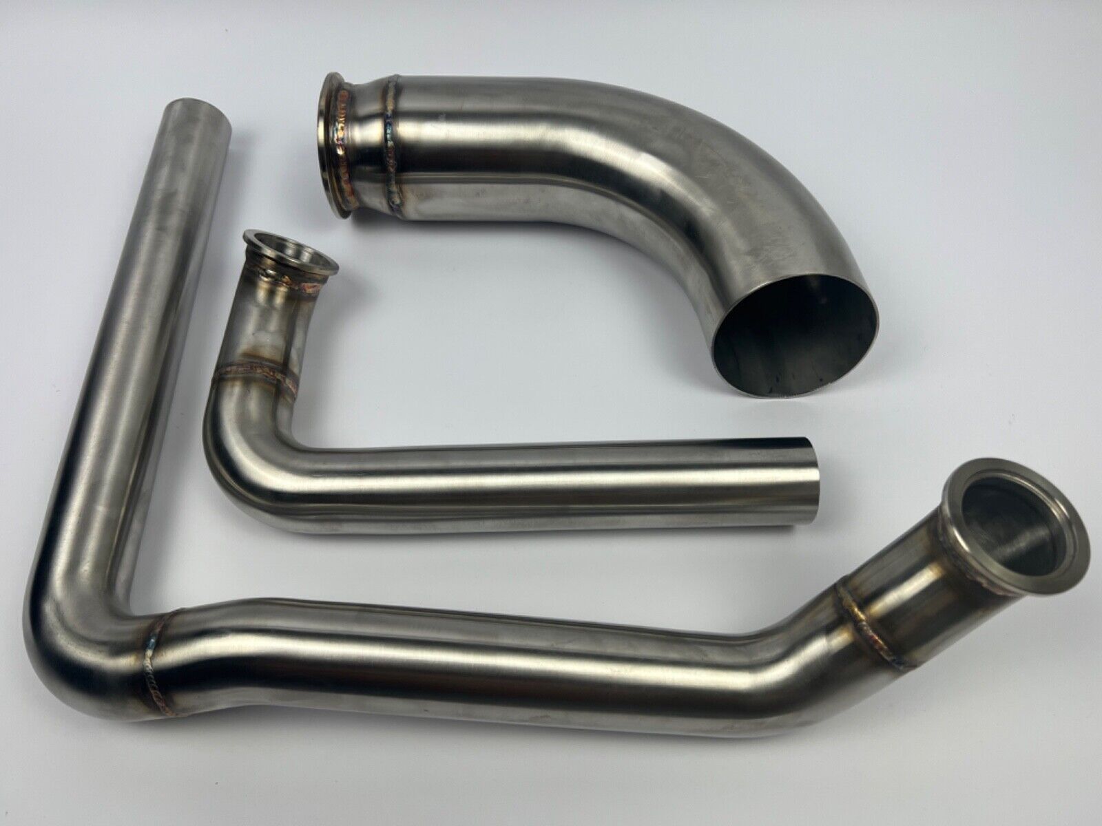JackSpania Racing K Series hood exit up pipe and dump tube for top mount turbo manifold in stainless steel, exhaust part kit.