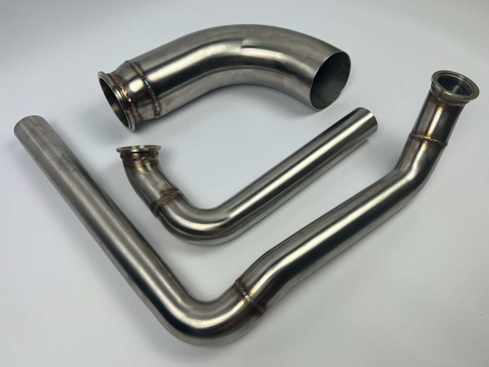 JackSpania Racing K Series Hood Exit Up Pipe and Dump Tube for top mount turbo manifold, made of durable 304 stainless steel.