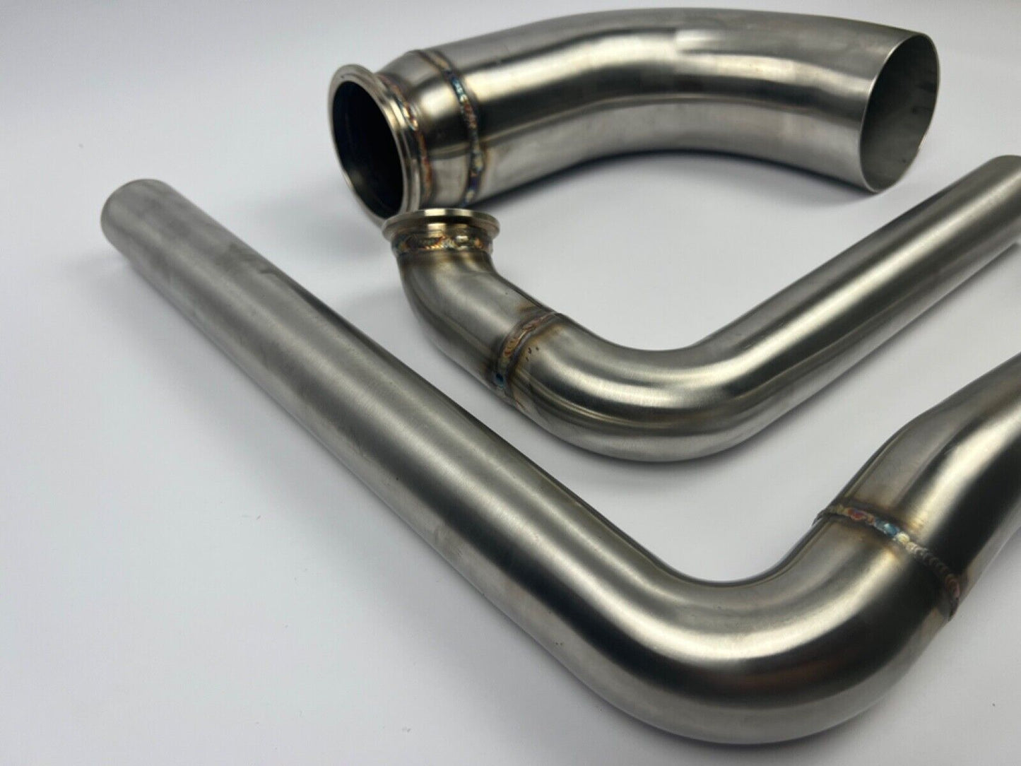 JackSpania Racing K Series hood exit up pipe and dump tube for top mount turbo manifold, made of durable 304 stainless steel.
