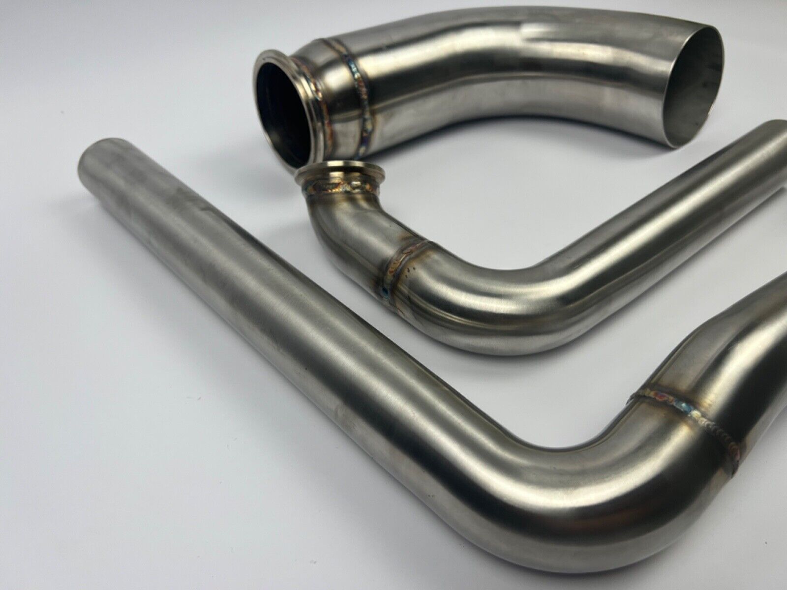JackSpania Racing K Series hood exit up pipe and dump tube for top mount turbo manifold, made of durable 304 stainless steel.