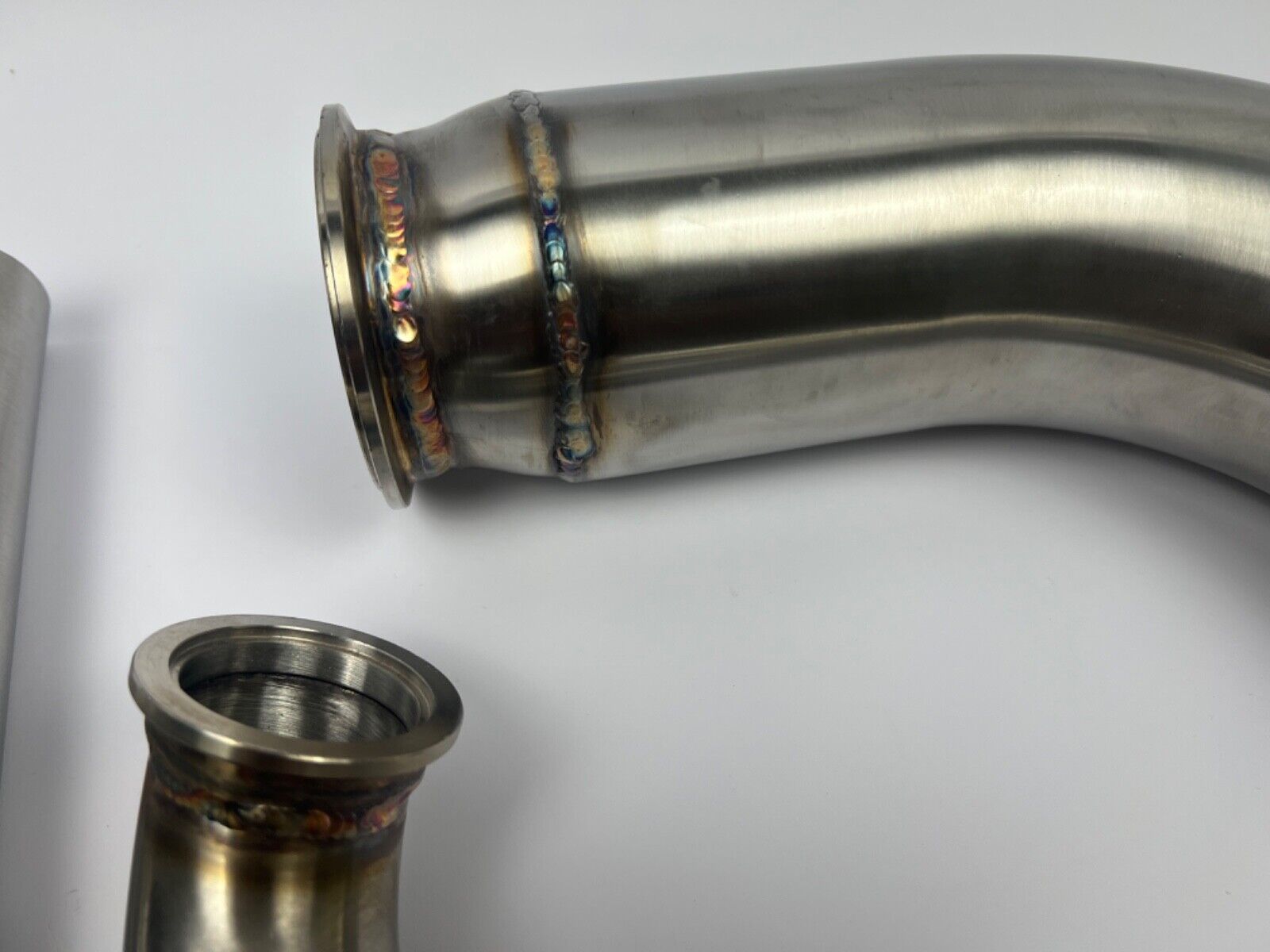 JackSpania Racing K Series hood exit up pipe and dump tube for top mount turbo manifold, made of durable 304 stainless steel.