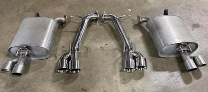Dual axle back delete exhaust kit for Toyota Camry 2018-2023, JackSpania Racing muffler removal parts on a car.