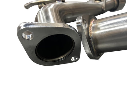 Dual axle back delete exhaust kit from JackSpania Racing for Toyota Camry 2018-2023, showing the muffler removal components.