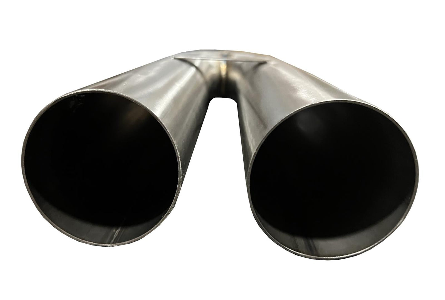 Universal stainless steel twin straight blast pipe tip for exhaust muffler, 3-inch inlet, by JackSpania Racing.