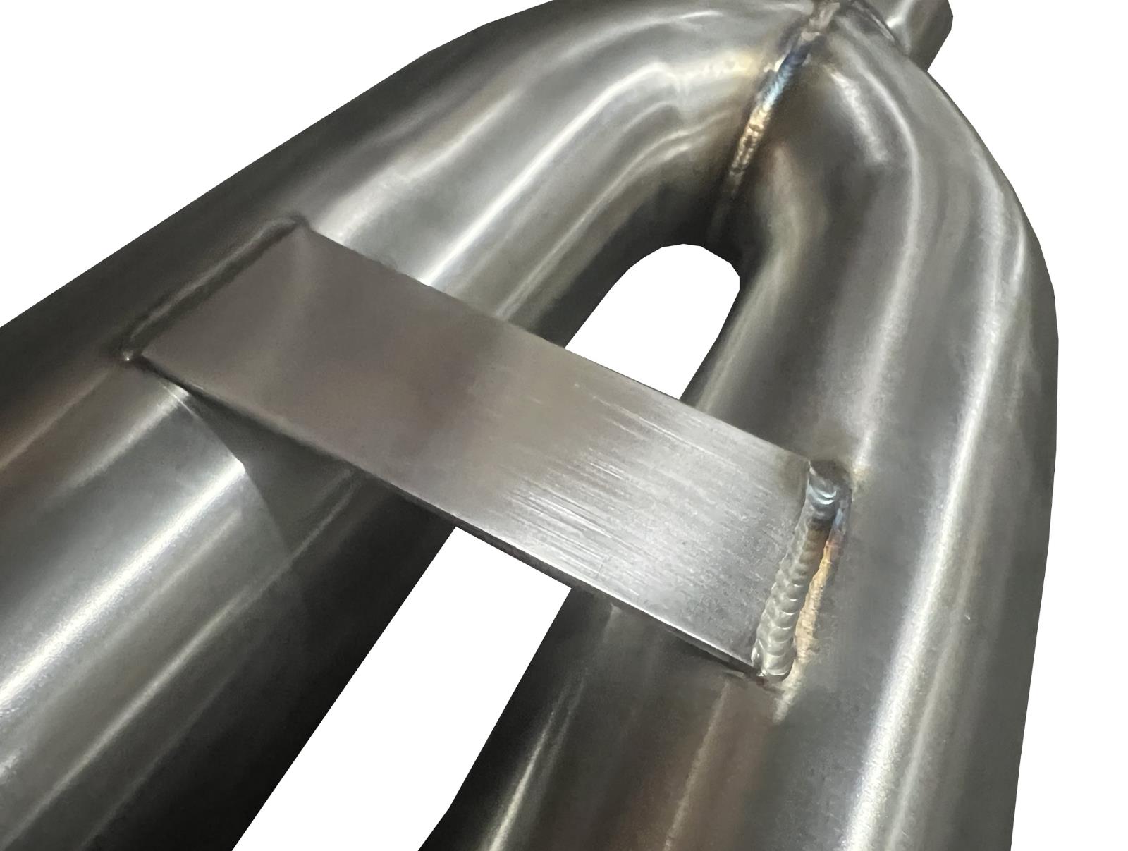 Stainless steel twin straight blast pipe tip for exhaust system, 3-inch inlet, by JackSpania Racing, for universal muffler exhaust upgrade.