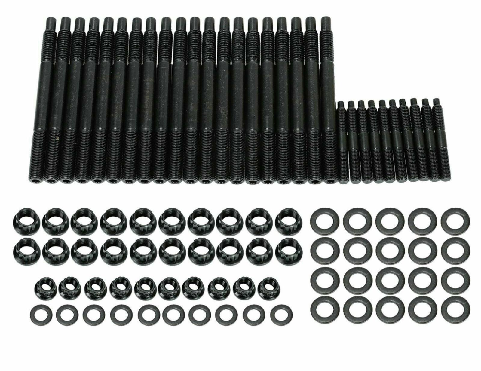 Chevy LS engine cylinder head stud kit by JackSpania Racing, includes 12-point studs for 5.3L, 5.7L, and 6.0L engines