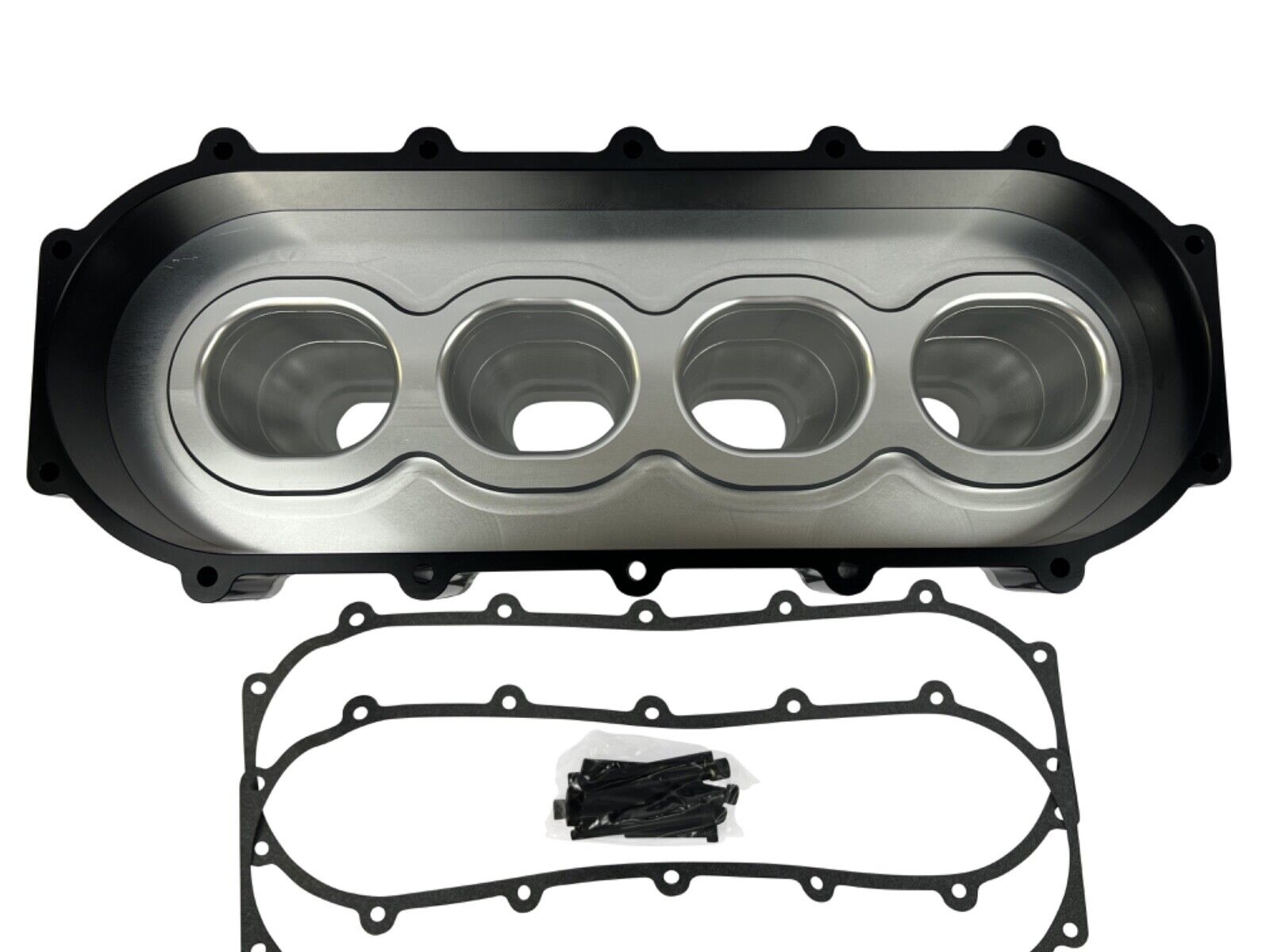 JackSpania Racing billet 2L liter plenum spacer plate for Skunk2 Ultra Race intake manifolds, 90mm engine part.