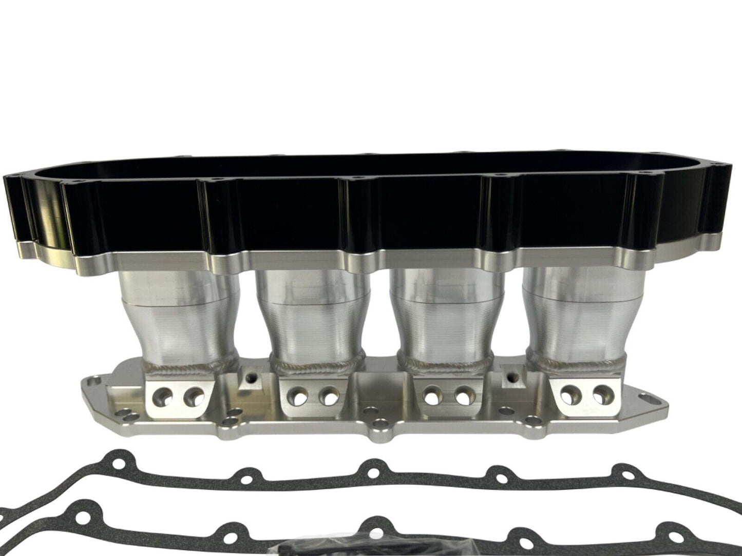 JackSpania Racing billet 2L plenum spacer plate for Skunk2 Ultra Race intake manifolds, 90mm engine part, precise metal construction