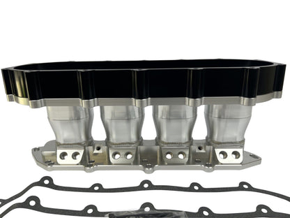 JackSpania Racing billet 2L plenum spacer plate for Skunk2 Ultra Race intake manifolds, 90mm engine part, precise metal construction