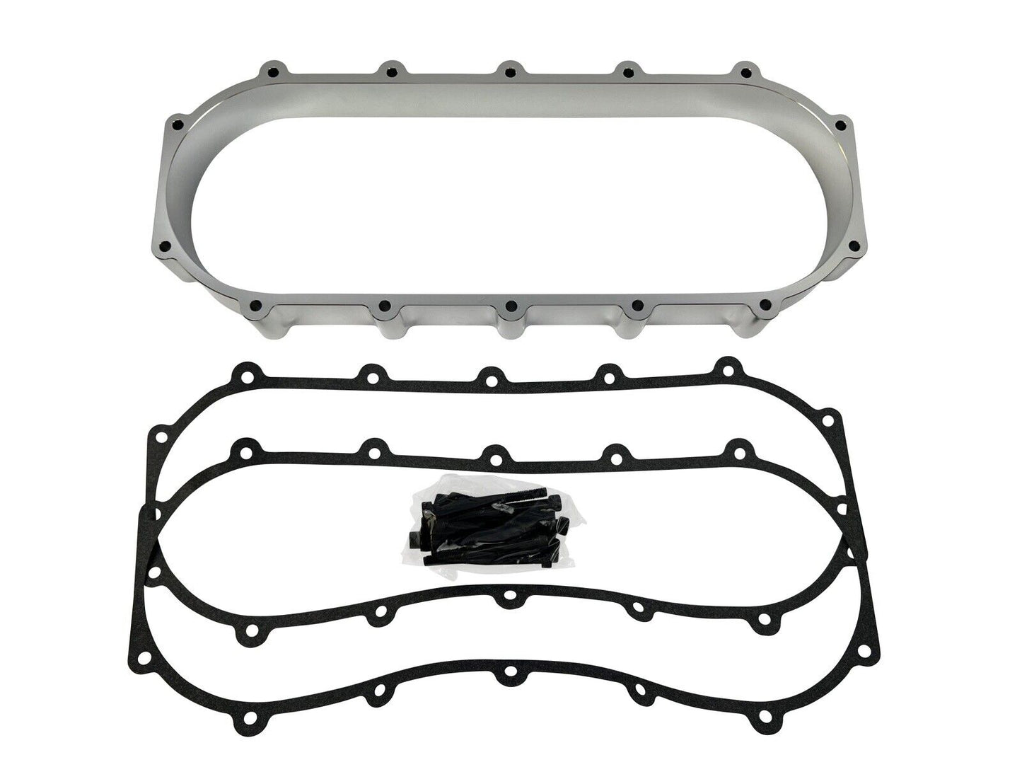 JackSpania Racing billet 2L liter plenum spacer plate for Skunk2 Ultra Race intake manifolds, 90mm engine parts.