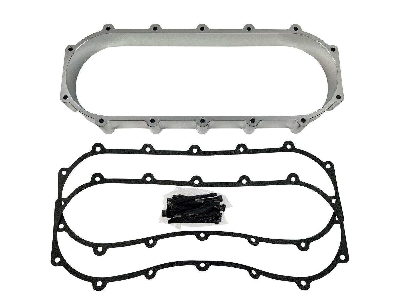 JackSpania Racing billet 2L liter plenum spacer plate for Skunk2 Ultra Race intake manifolds, 90mm engine parts.