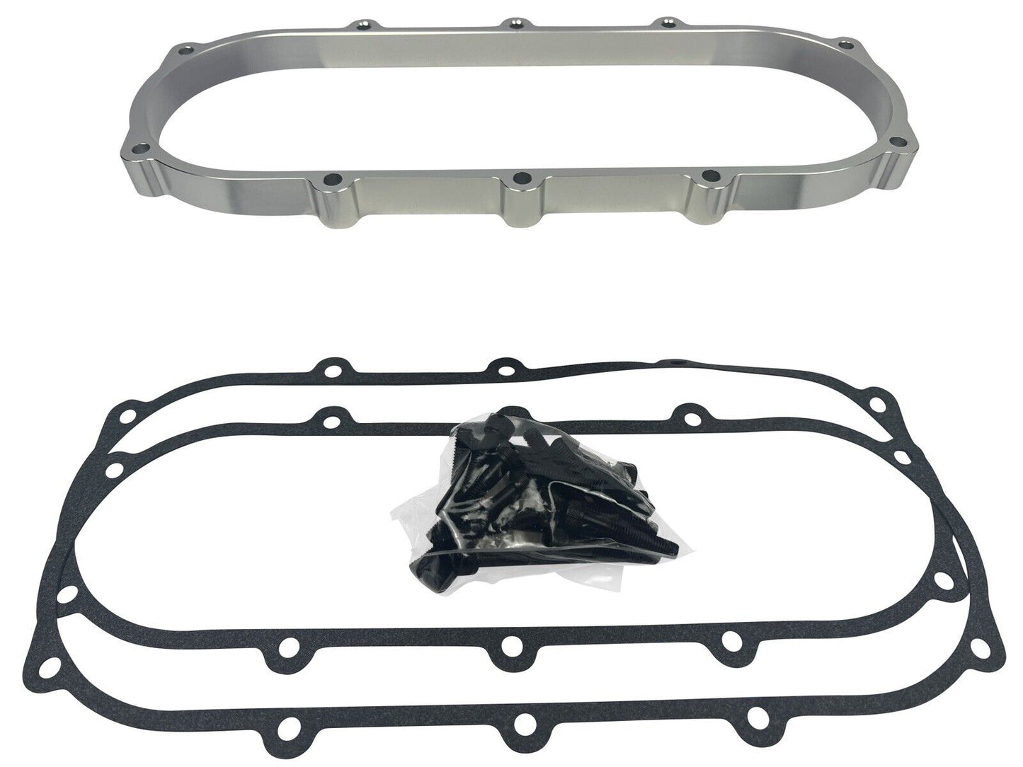 JackSpania Racing billet 0.5L plenum spacer plate for Skunk2 Ultra Street intake manifold, engine part for improved airflow.