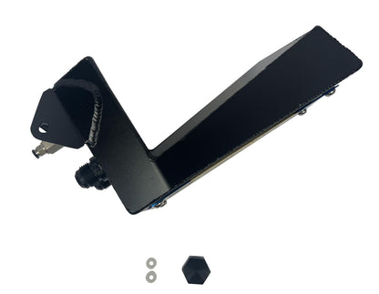 JackSpania Racing K Series tucked oil catch can for Honda Civic EG, Acura Integra K20 K24 engine parts, front view.