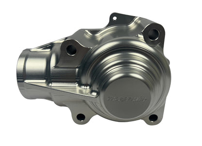 JackSpania Racing billet aluminum K-Series K20 K24 AWD transfer case housing cover for engine replacement, shown in silver finish.