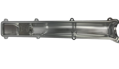 Toyota Supra 2JZ Non-VVTI billet valve covers with anodized oil cap and bolts, engine parts from JackSpania Racing.