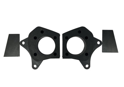Steel trailing arm plates for Honda Civic and Acura Integra suspension, compatible with EG, EK, and DC2 models by JackSpania Racing.