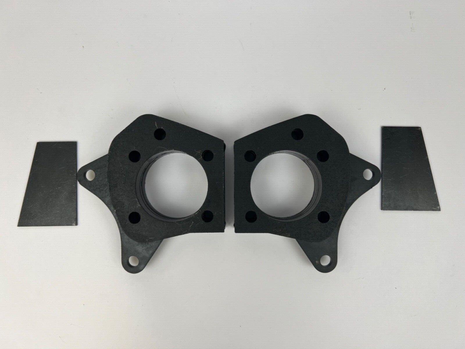 Steel suspension trailing arm plates for Honda Acura Civic EG EK and Integra DC2 from JackSpania Racing, designed for 4x100 bolt pattern.