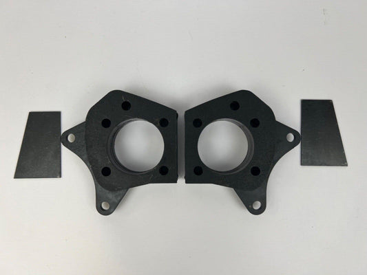 Steel suspension trailing arm plates for Honda Acura Civic EG EK and Integra DC2 from JackSpania Racing, designed for 4x100 bolt pattern.
