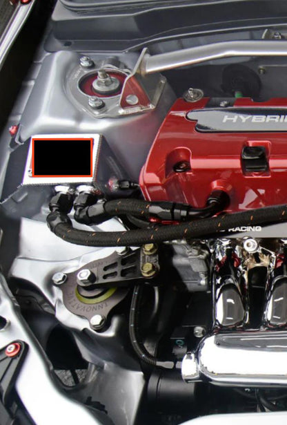 JackSpania Racing K Series Tucked Oil Catch Can for Acura RSX Type S DC5 K20 K24 engine, with baffled design for engine protection