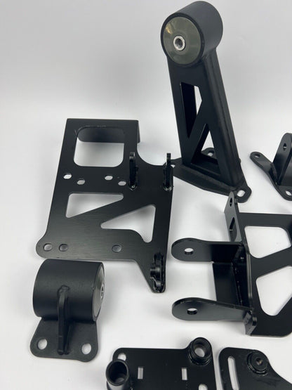 JackSpania Racing J Series Swap Motor Engine Mounts for Honda Civic EG and Acura Integra DC2, durable 85A J32 engine parts