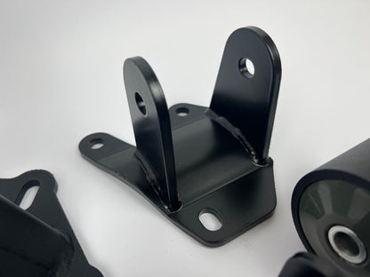 JackSpania Racing J Series swap engine motor mounts for Honda Civic EG and Acura Integra DC2, made of durable 85A polyurethane.