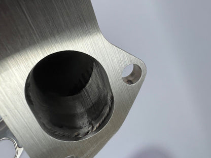 JackSpania Racing B Series forward front-facing turbo manifold for B16, B18, B20 engines, with 44mm exhaust ports.
