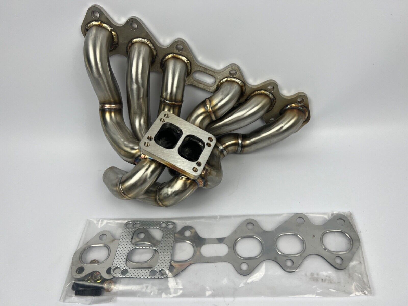 JackSpania Racing Equal Length Top Mount T3 T4 Turbo Manifold for IS300, SC300, 1JZ GTE Non VVTi turbo exhaust system