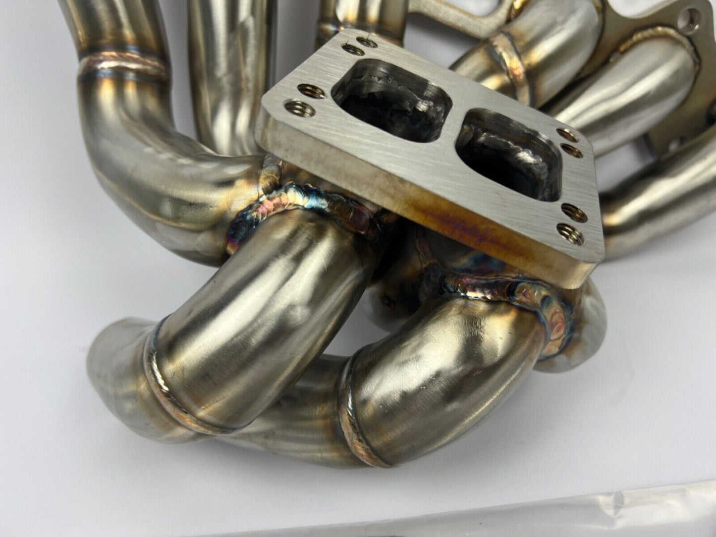Equal length top mount T3 T4 turbo manifold for IS300 and SC300 1JZ GTE engine by JackSpania Racing, exhaust manifold part.
