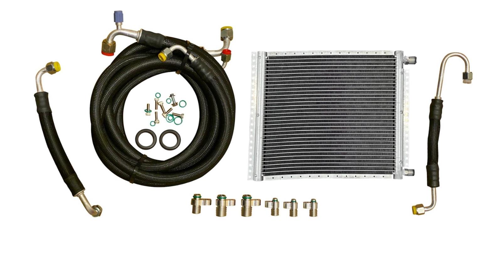 JackSpania Racing H Series AC Line Tuck Kit installed in a Honda Civic Si or Integra DC2 engine bay, showing condenser and engine parts.